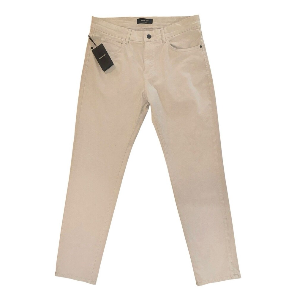 NWT Massimo Dutti Beige Slim Fit Jeans Modern Pants Mens Size 33 NEW